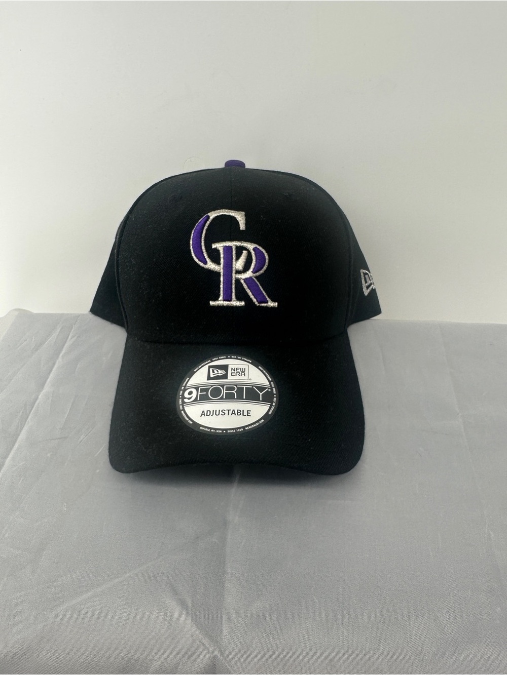 New Era Colorado Rockies 9Forty The League Black Adjustable Strap Hat Cap